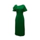 thumbnail image 5 of Puntoco Vestido De Manga Corta Con Cuello En V, Cintura De Manga Corta, Vestido Plisado De Manga Corta Con Volantes, Verde S, 5 of 9