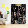 thumbnail image 2 of FORMRS Acrylic Clipboard with Low Profile Clip Standard A4 Letter Size, 12.5" x 9", Dark Flowers Pattern, 2 of 8