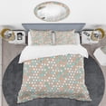 thumbnail image 2 of Designart 'Retro Hexagon Pattern III' Mid-Century Modern Duvet Cover Set, 2 of 4