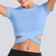 thumbnail image 2 of Blusas de manga corta holgadas para yoga, blusas informales transpirables con cuello redondo, 2 of 4