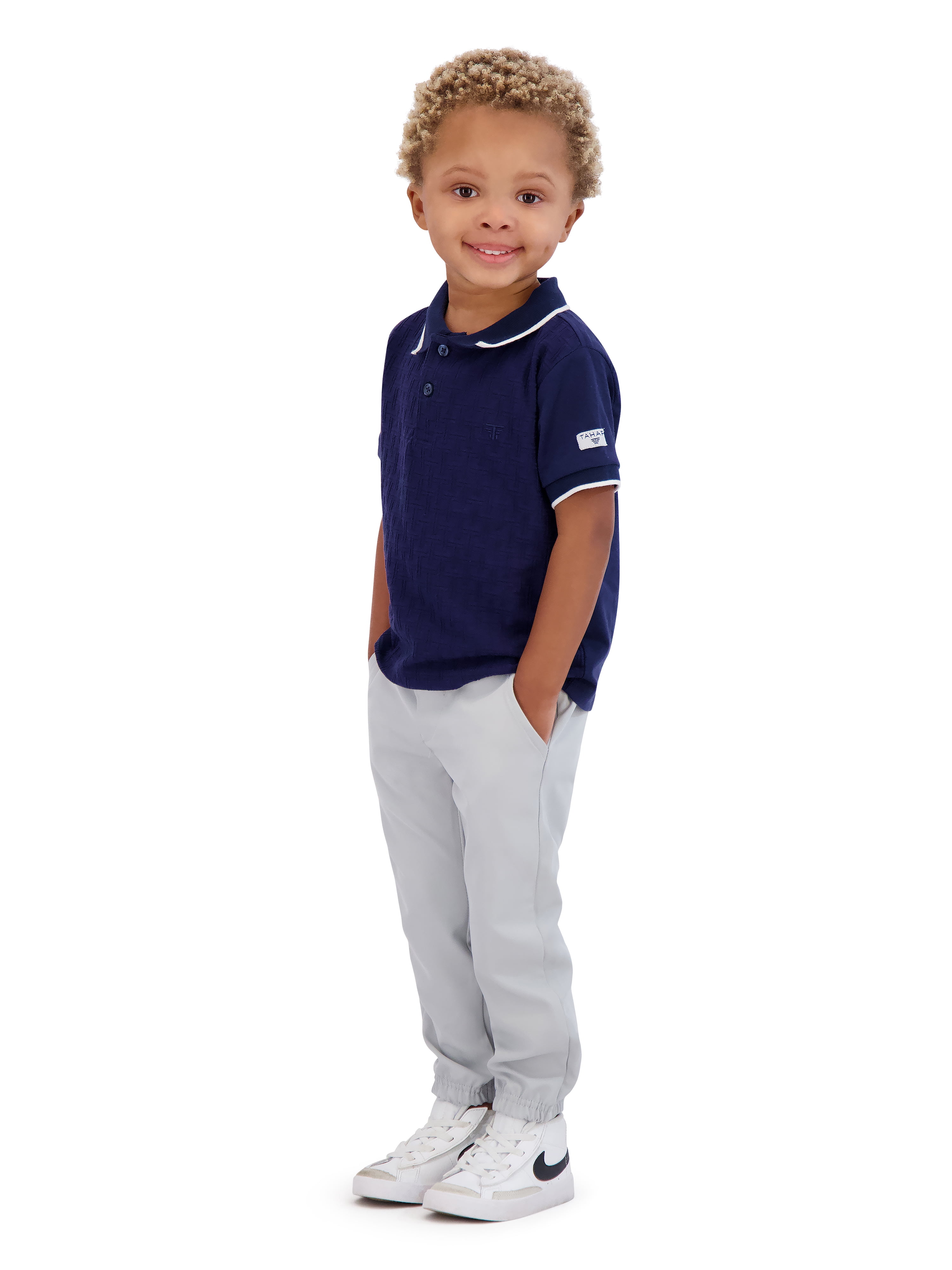 Tahari Toddler Boy Polo Shirt and Poly Tech Pant Set, Size 2T-4T