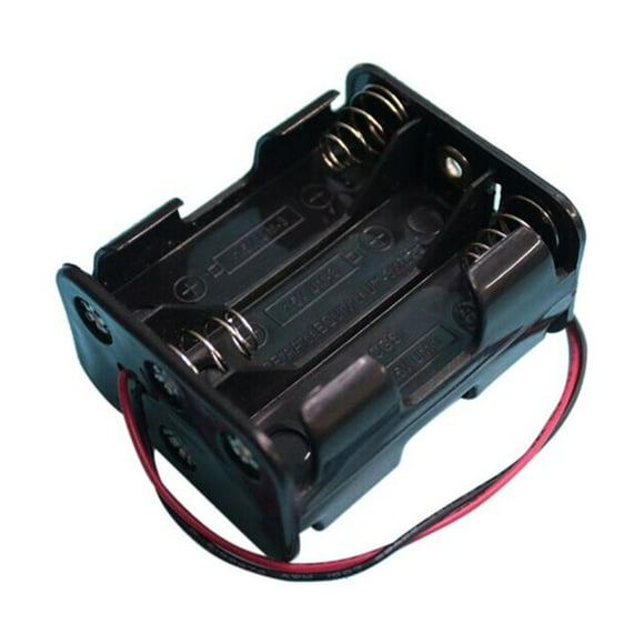 BotaniNest 6 Cell AA Battery Charging 2A Voltage 9V DIY Clip Battery Holder With Wires Black