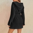 thumbnail image 5 of YanHoo Plus Size Fleece Robes for Women Fuzzy Robe for Women Mid Length Bathrobes Belted Soft Housecoat Plush Kimono Robe with Pocket Fall Winter Spa Robe 2025 Prime Sales, 5 of 9