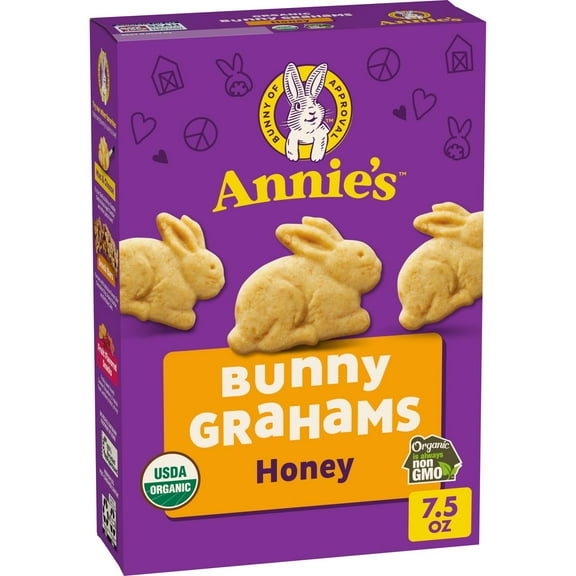 Annie's Organic Bunny Grahams Honey Baked Snacks - 7.5oz - Pack of 2