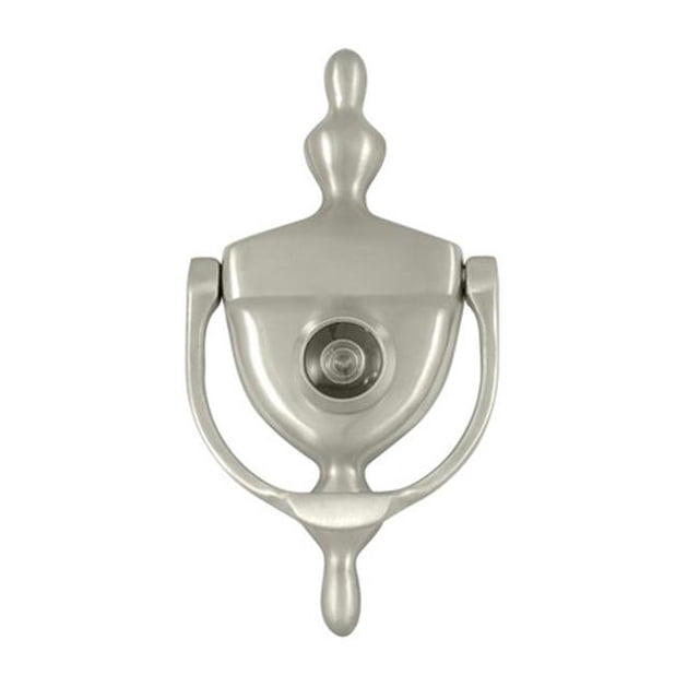 Porte Knocker-Viewer&44; Nickel Satiné - Solide