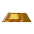 thumbnail image 2 of Ahgly Company Machine Washable Indoor Square Abstract Yellow Contemporary Area Rugs, 5' Square, 2 of 4