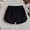 Black, variant on Kids Boys Girls Solid Color Athletic Shorts, Elastic Waist Casual Summer Running Shorts for 1-11 Years Old, Breathable Comfortable Sports Wear White 1 Years