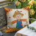 thumbnail image 3 of Throw Pillow Covers, Fall Straw Man 16x16 Pillow Covers for Couch/Sofa/Bed, Thanksgiving Pumpkins Autumn Leaf Vintage Decorative Square Linen Cushion Pillowcase for Home Decor, 3 of 9