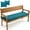Peacock Blue, variant on GKXLH Waterproof Outdoor Bench Cushion 48"x18"x3", 28D High Density Foam Garden Bench Pad with Removable Washable Cover & 2 Pillow Covers for Patio Porch Swing (Dark Gray)