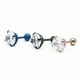 thumbnail image 5 of Pendientes redondos de circonitas, pendientes redondos de acero titanio, pendientes de acero inoxidable, 5 of 5