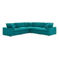 thumbnail image 3 of Modway Commix 5 Piece Down Filled Overstuffed Sectional Sofa in Teal, 3 of 5