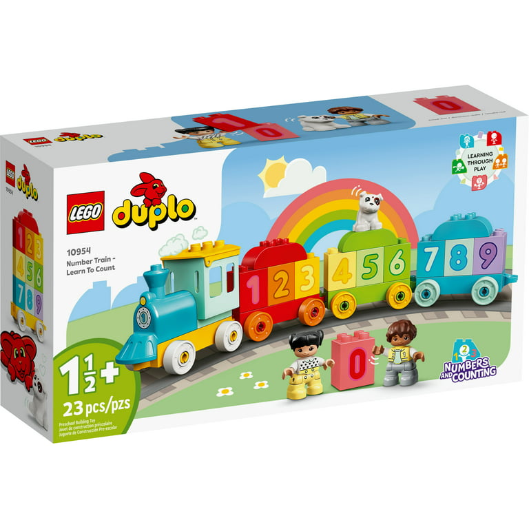 LEGO DUPLO My First Number Train 10954 Fine Motor Skills Toy with Bricks  for Learning Numbers, Preschool Educational Toys for 1.5 - 3 Year Old
