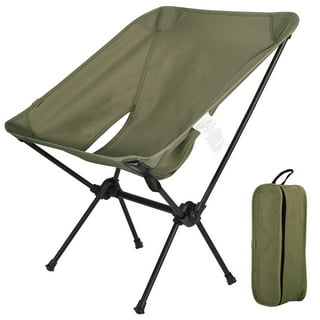 Kids Folding Camping Chair Beach Chair Lightweight Picnic Chair Compact Foldable Camp Chair Lawn Chairs for Travel, Backpacking, Fishing, Patio Green