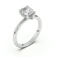 thumbnail image 2 of Golden Jewel 14K White Gold Plated 2.3 Ct Pear Cut Moissanite Hidden Halo Engagement Ring - Moissanite - Hidden Halo Design - Beautiful Gift for Her - Perfect for Engagement, 2 of 3