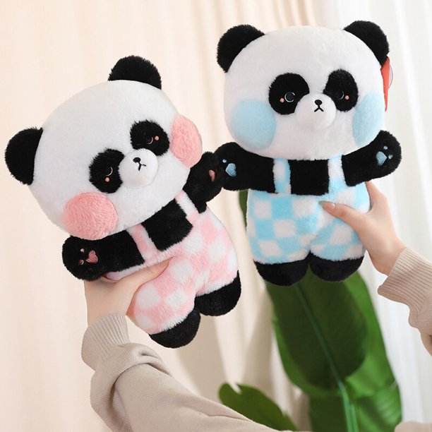 1 Uds., 30/40CM, pareja Kawaii, Panda de peluche con correas, almohada de peluche, muñecos de animales suaves, regalos para niñas zhangyuxiang LED