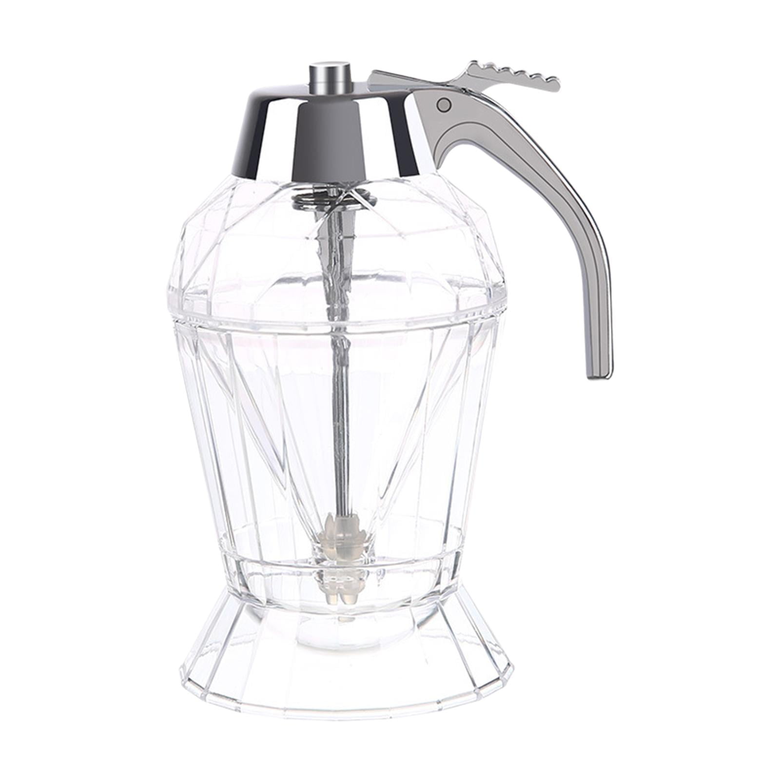 TISHITA 2x Honey Dispenser Kitchen Tool Honey Jar with Stand for Syrup Sugar Condiments
