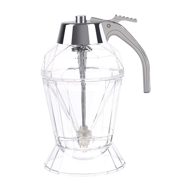 Dispensador de miel Tarro de miel con soporte, transparente, botella de miel sin goteo, dispensador de jarabe para salsas, jarabe de azúcar