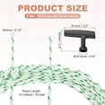 thumbnail image 2 of Recoil Starter Rope with Handle, 3mm Dia 10m 33ft Polyester Pull Cord, Green and White, 2 of 7