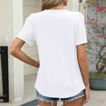thumbnail image 4 of Crunowin Womens Short Sleeve Pleated Tops, Casual Round Neck Elegant Blouse for Summer White M, 4 of 8