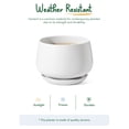 thumbnail image 4 of BEMAY 10"  White Ceramic Plant Pot with Drainage Hole and Saucer, Round Indoor Outdoor Planter for Houseplants, Flowers, Monstera, Snake Plant(Plant Not Included), 4 of 8
