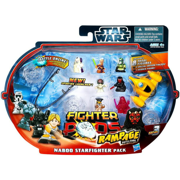Star Wars Fighter Pods Series 3 Naboo Starfigher Mini Figure Set 