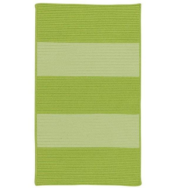 Colonial Mills Rug NW46R048X072S Newport Textured Stripe Rectangle Area Braided Rug Green - 4 x 6 ft.