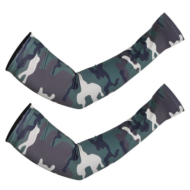 Manga de Compresión Unique Bargains Codo Brazo Protección Solar Camuflaje Verde Drak Tamaño XL
