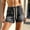 c01Gray, variant on Women's Elastic High Waisted Drawstring Jean Shorts Summer Ripped Cut Off Denim Shorts Vintage Cuffed Hem Short Jeans White M
