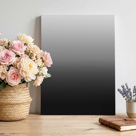 Canvas Wall Art Gray Black Canvas Art Print Gradient Pictures Wall Decor for Living Room Bedroom Artwork Decorations Stretched Framed Ready to Hang 24"x36"