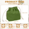 thumbnail image 2 of Uxcell 2 Pcs Bolsa de Maquillaje con Cordón, Bolsa Cosmética de Lona de 4.7" para Mujeres, Organizador de Artículos de Tocador para Viajes, Accesorios de Tocador, Verde, 2 of 7