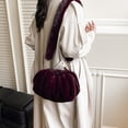 thumbnail image 4 of Jiibva Faux Fur Shoulder Bag for Women, Plush Ladies Clutch Purse Bag, Trendy Winter Furry Crossbody Bag Handbag, 4 of 7