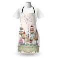 thumbnail image 3 of Cookie Apron, Appetizing Cakes and Glass Jars Set on a Table Vibrant Swirling Ornaments, Unisex Kitchen Bib with Adjustable Neck for Cooking Gardening, Adult Size, Cream Seafoam, by Ambesonne, 3 of 4