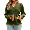 thumbnail image 4 of Turilly Women's Sweater Coats Long-Sleeved Cinched Waist Open Front Knitted Tops Coat, 4 of 6