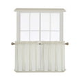 thumbnail image 2 of LingStar milk white 30"x24" 2pcs Embossed Textured Soft Microfiber Kitchen Tier Curtains for Windows Short Half Window Cafe Curtains Bathroom Window Curtains, 2 of 4