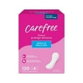 CAREFREE® Panty Liners, Regular, Flat, Unscented, 8 Hour Odor Control