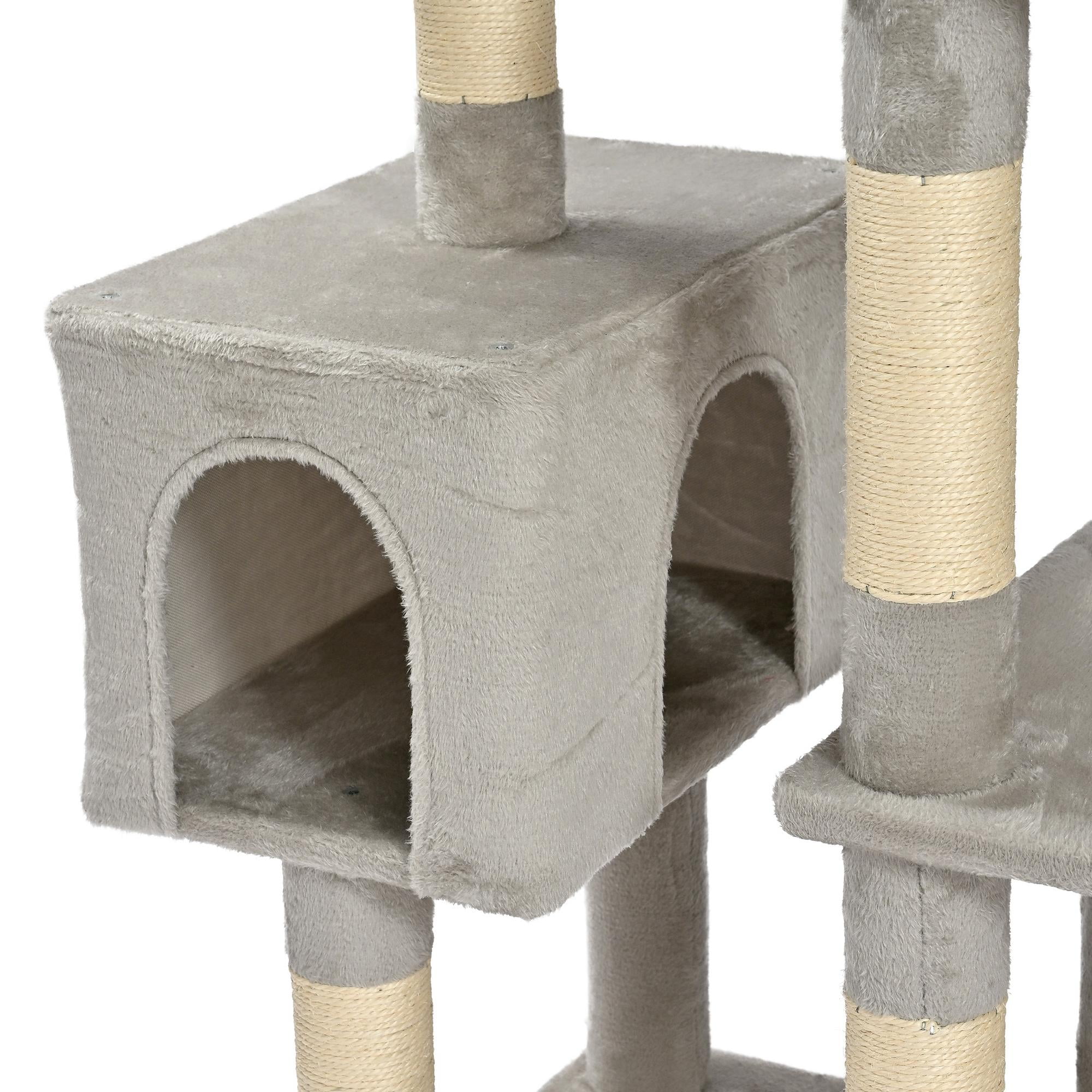 Vibrant Life Heavy Duty 8-Level 61" Cat Tree with Condo, Light Gray