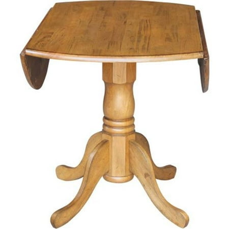 Dual Pedestal - 42 in. Round Dual Drop Leaf Pedestal Table