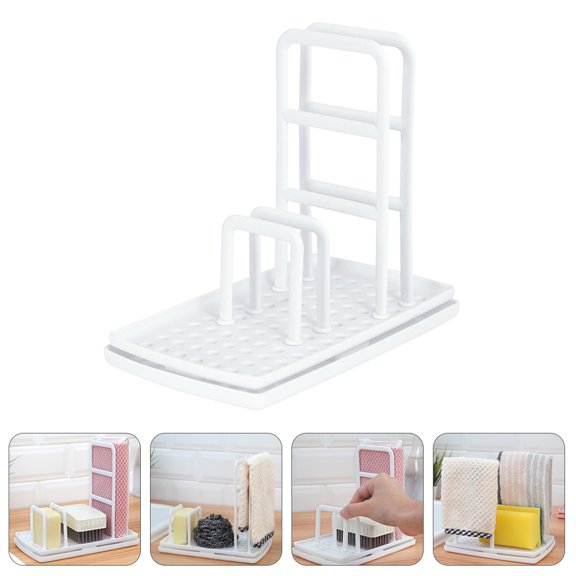KHBUAB Plastic Sink Draining Rack for Kitchen Storage with Moisture Proof Design