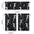thumbnail image 6 of Kitchen Curtains 36 Inch Short - 3 Panel Set, Mermaid Ocean Underwater Coral Design, Rod Pocket Window Curtain, 100% Polyester, Easy Wash for Farmhouse, Nautical Kitchen, Bathroom, 6 of 6