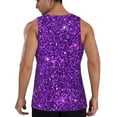 thumbnail image 3 of Gaeub Purple Glitter Men's Athletic Tank Top, Workout Sleeveless Shirts, Running Tank Tops for Gym, Running, Training - Large, 3 of 9