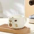 thumbnail image 3 of Matsuzay Tazas Apilables 4 Tazas De Gato Conjunto Adorable Ilustraciones De Gato Tazas Lindas Tazas De Café Apilables Tazas De Gato Favorito Teteras Caqui 300ML, 3 of 6