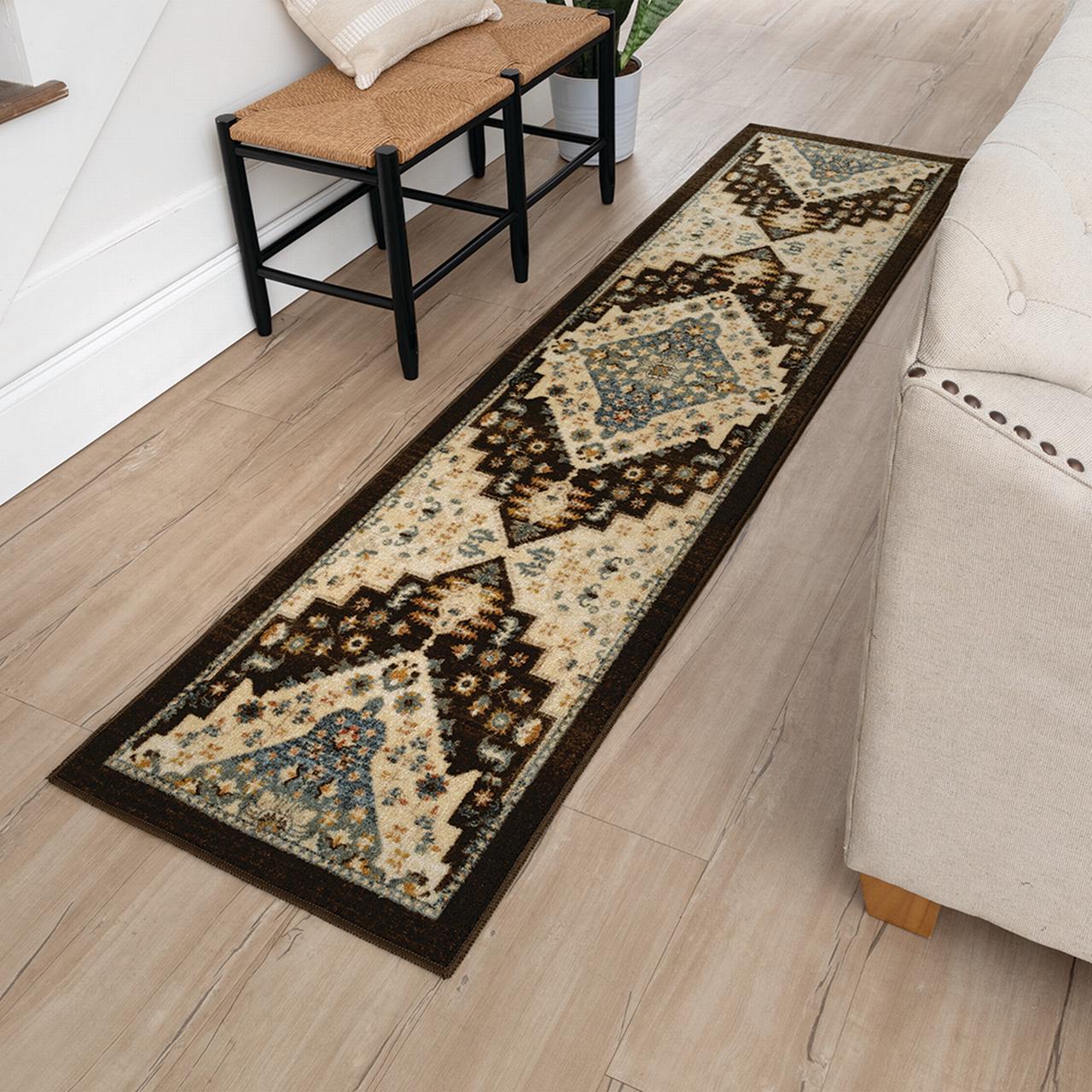 Mohawk Home Parten Printed Area Rug, Brown, 2' x 8'