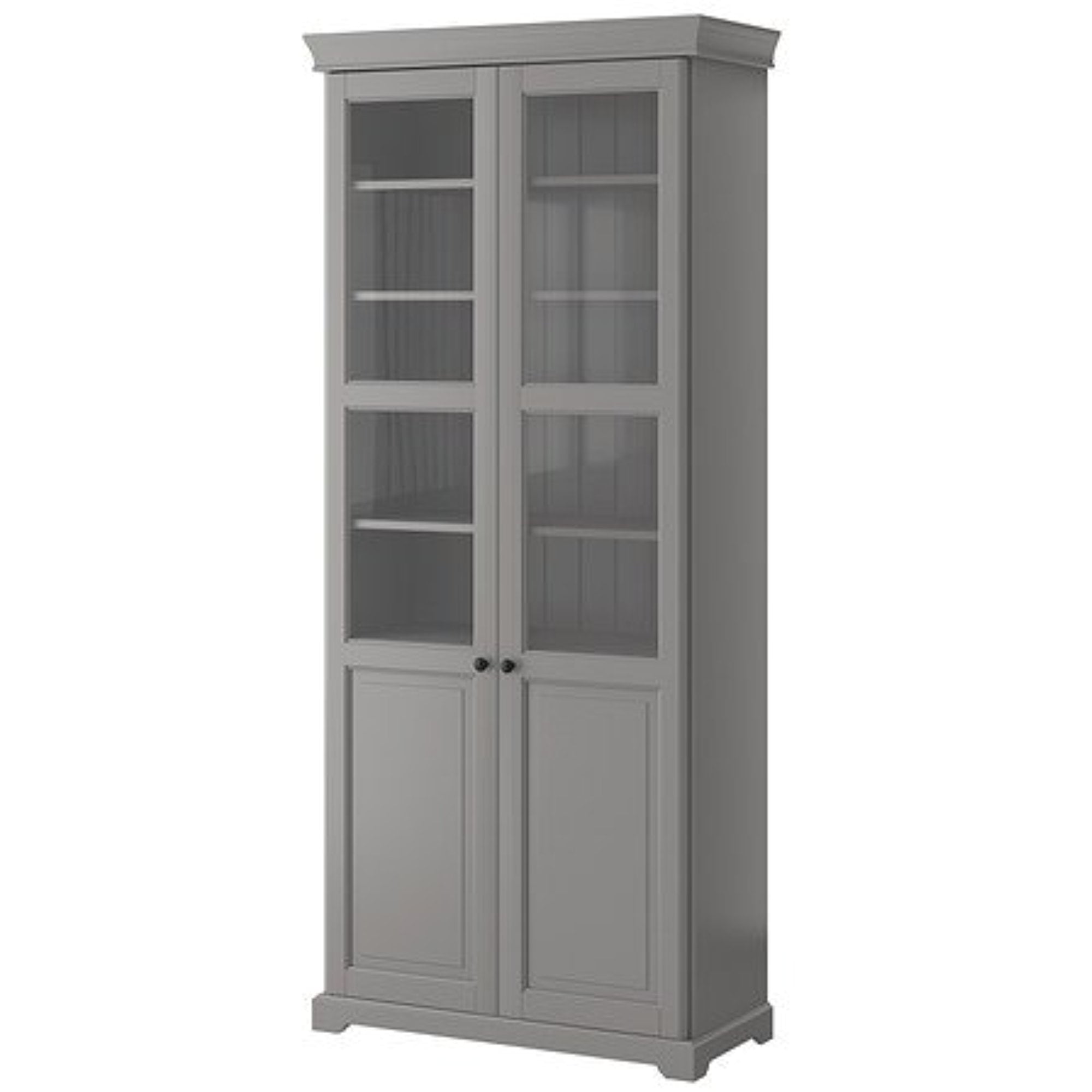 Ikea Bookcase With Glass Doors Gray, Ikea White Bookcase With Doors