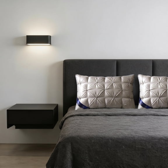 2PCS Hotel Style Bed Pillow, Fluffy Soft Support Pillow for Home Daily Use,Silver Grey,Queen