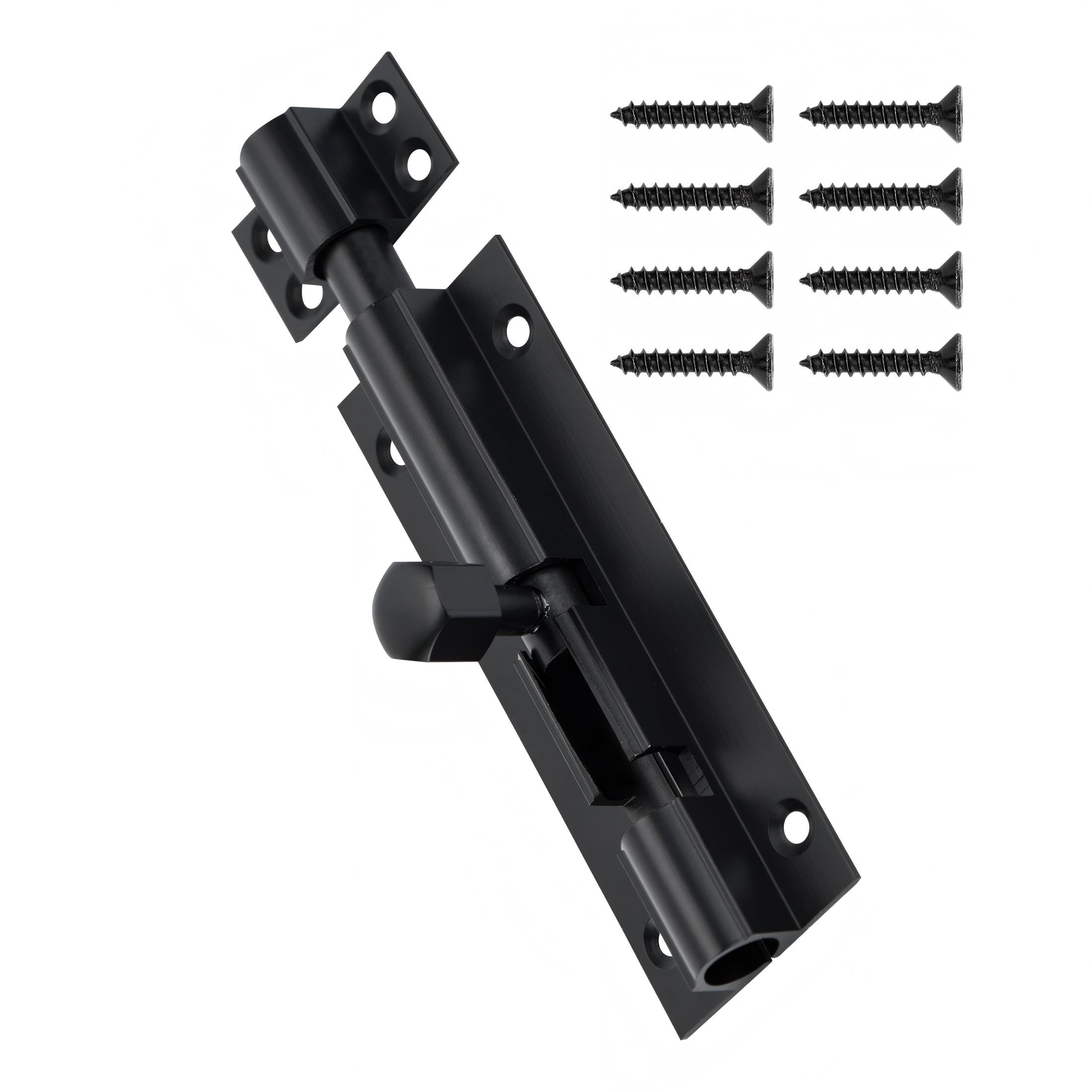 HT 4 Inch Black Brass Barrel Bolt Door Lock with Accessories