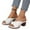 White, variant on Willtoo Women's Summer Square High Heel Open Toe Slip On Sandals Breathable Comfortable Casual Yoga Walking Shoes