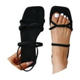 thumbnail image 3 of Bibifish Womens Flat Slide Minimalist Crisscross Thin Strap Ladies Sandals Summer Sleek Street Everyday Casual Outdoor Walking Sandals, 3 of 9