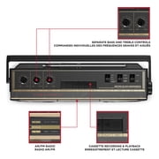 ION Audio Retro Glow Black / Gold - Translucent Bluetooth Cassette Boombox