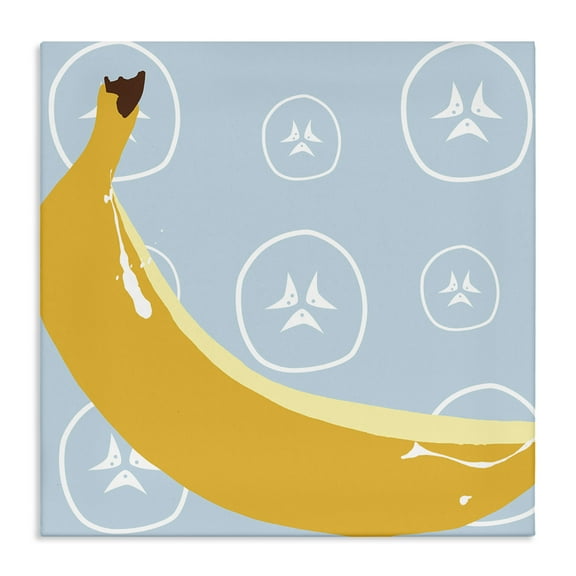 Stupell Industries Bright Banana Fruit Food & Beverage Painting Wrapped Canvas Art Print Wall Art, 17 x 17