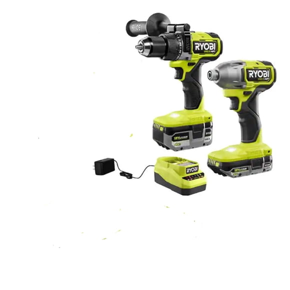 Kit de Taladro Percutor y Atornillador de Impacto Inalámbricos RYOBI 18V
